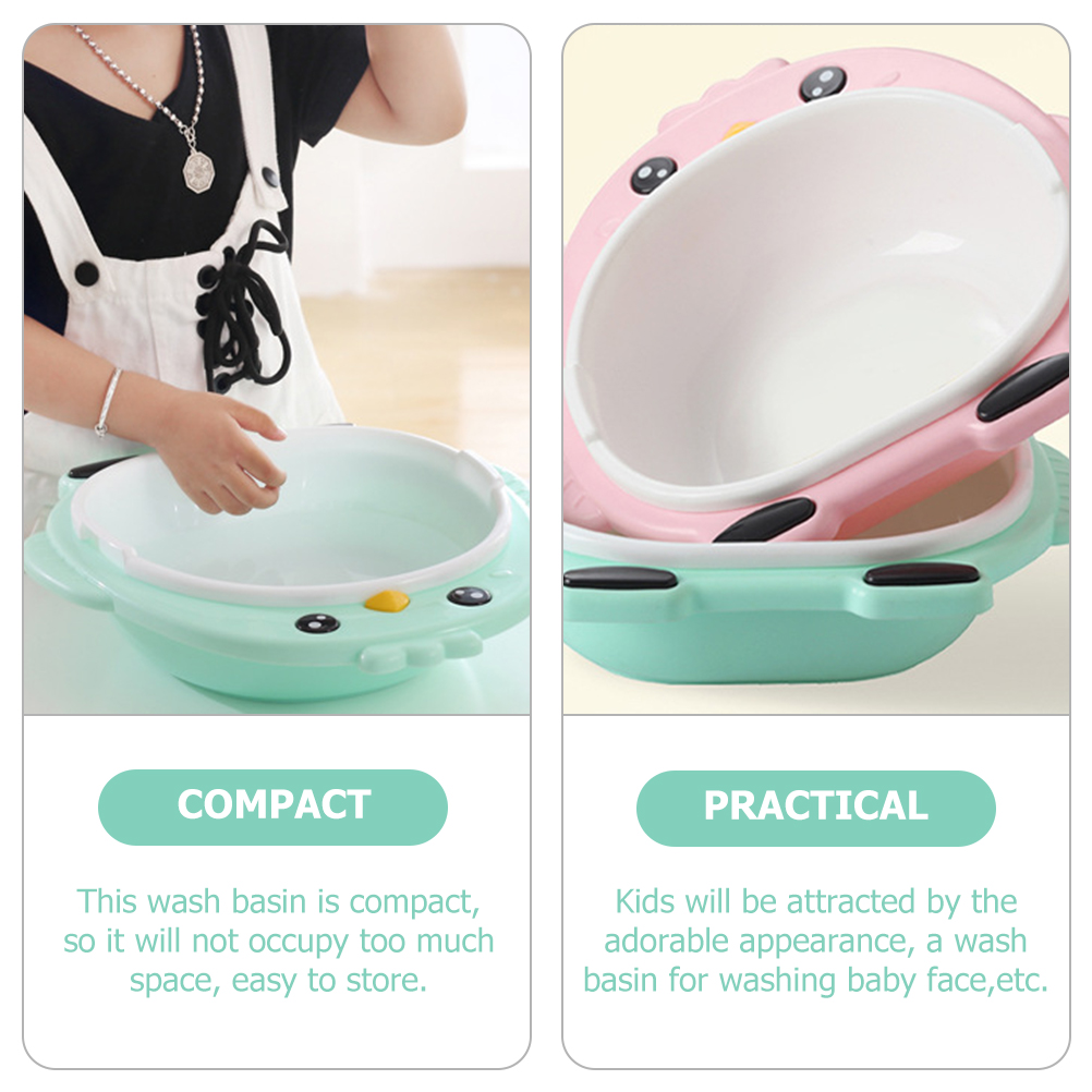 Portable Baby Face Basin Kids Washbasin Infant Washing Bathtub Thicken Basin