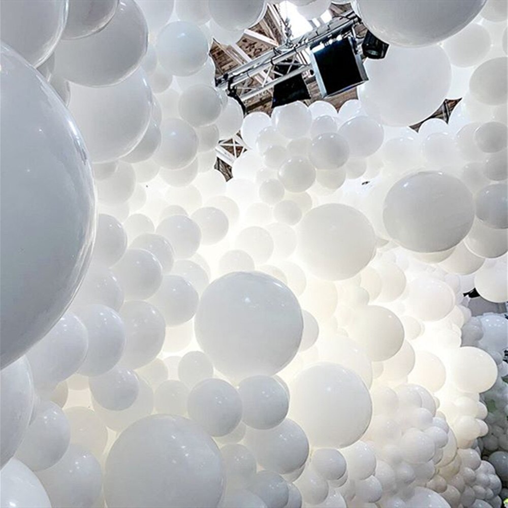 Matte ren hvide balloner bryllup dekoration fødselsdagsfest baby shower rund helium ballon 5 &quot; 10 &quot; 12 &quot; 18 &quot; 36 &quot; ballon indretning