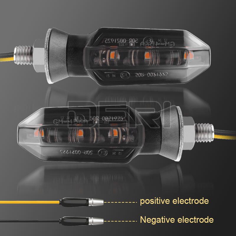Mini luz LED intermitente para motocicleta, lámpara ámbar de 12V, 2 piezas