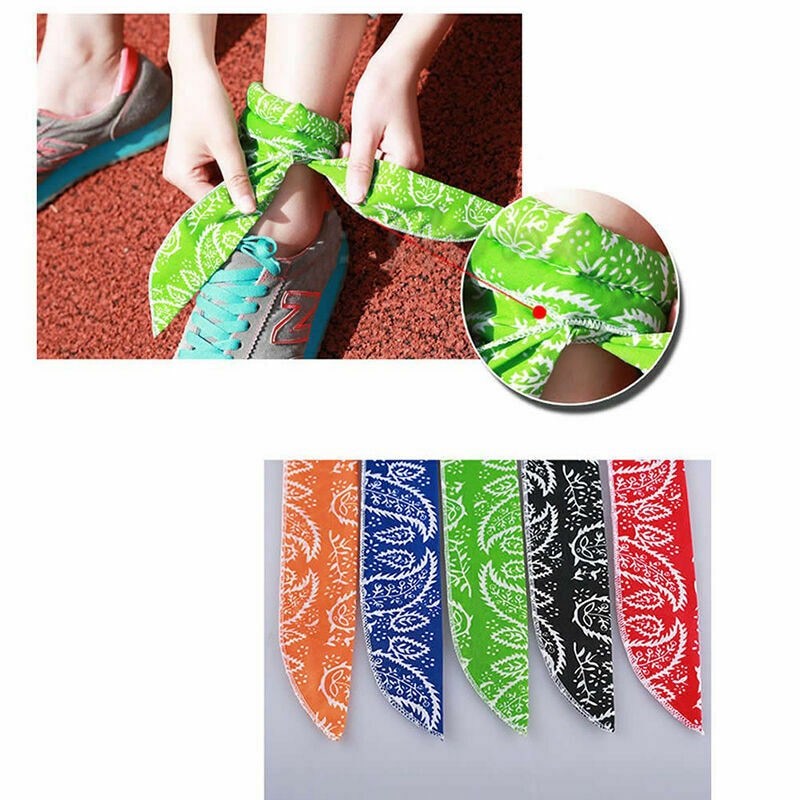 Sommar hals svalare halsduk kropp is sval kylande wrap slips pannband multifunktion giftfri siden halsduk