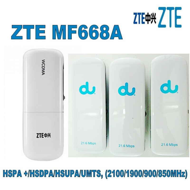 Desbloqueado ZTE MF668A UMTS HSPA + 21Mbps USB Surf Stick