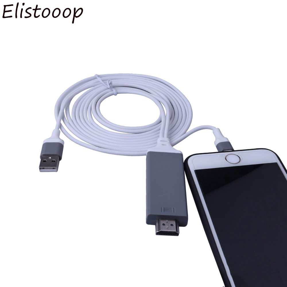 2M 8 Pin HDMI Cable lighting Cable HD 1080P HDMI Converter Adapter Cable USB Cable for HDTV TV Digital AV for iPhone for IOS