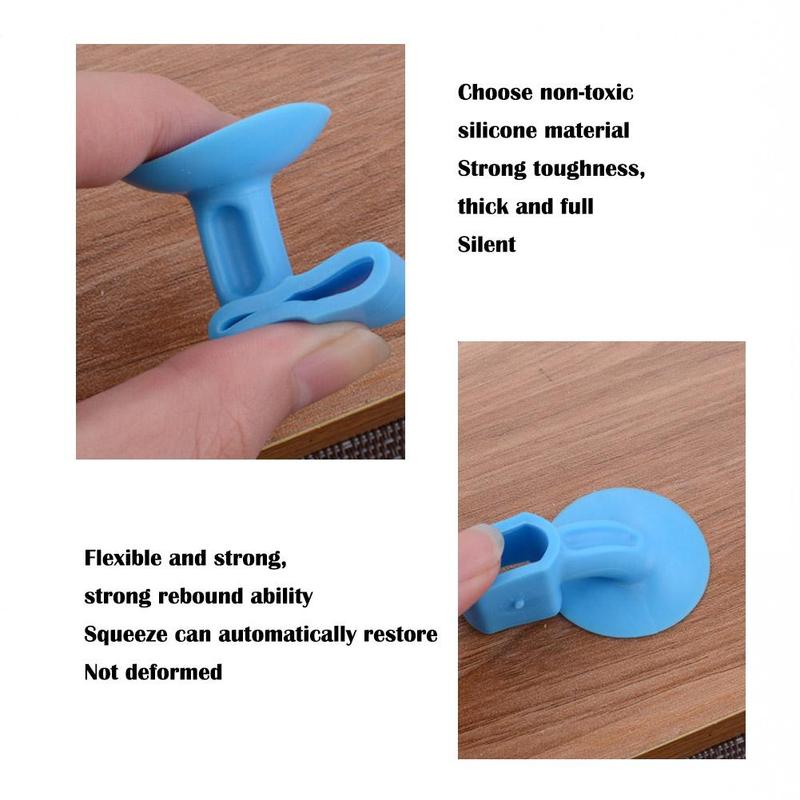 Silencieux de porte en Silicone multifonction | Bouton de porte, tampon de poignée sans poinçon, arrêt de porte, couteau anti-Collision, Sili R7I5 1 pièce