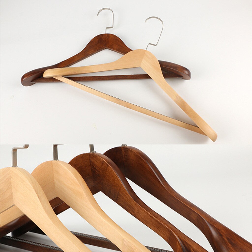 Tøj bøjle organisator høj kvalitet brede skulder træ frakke bøjler massivt træ jakkesæt bøjle til hjemmet soveværelse