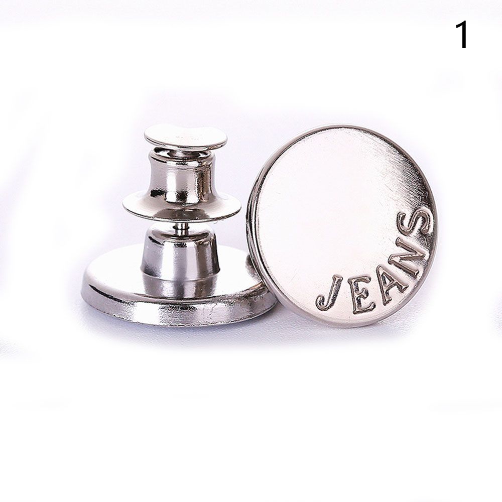 1 PC retro schnappen Verschluss Metall Tasten für Kleidung Jeans Abnehmbare Verstellbare Hosen Tasten Kostenloser Nagel NäHenne stecken Taille Geschmack Stift: 01