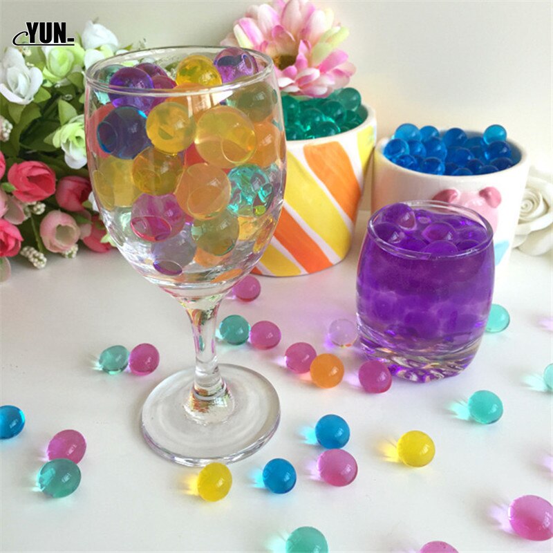 5000PCS Pearl Shaped Hydrogel Crystal Soil Water Beads Bio Gel Mud Grow Magic Jelly Balls Orbiz ForHome Wedding Decor 6D