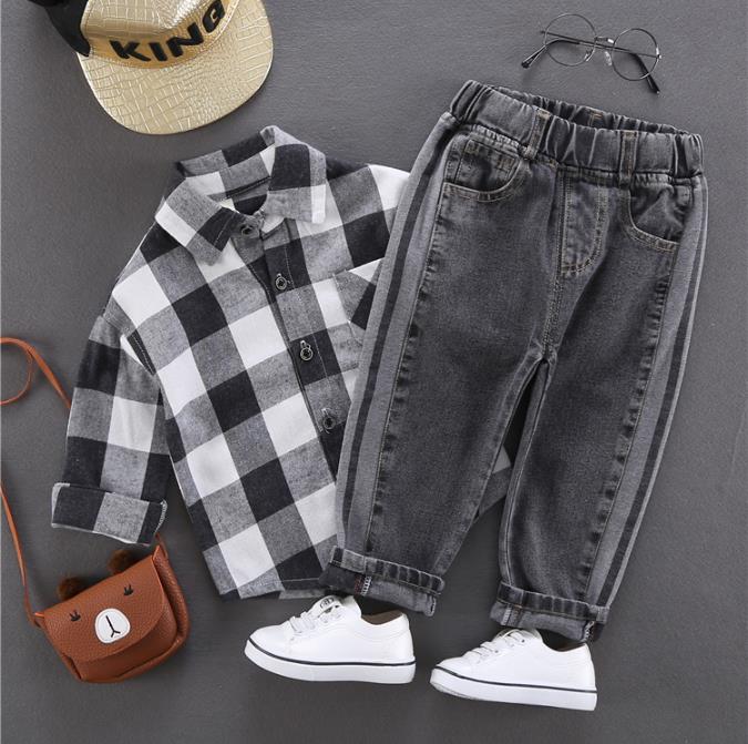 Nuevos pantalones vaqueros para chicos, ropa para niños, pantalones vaqueros de 2 a 6 años, pantalones vaqueros grises de lavado informal, pantalones vaqueros clásicos