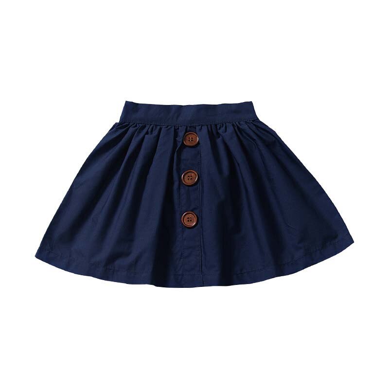Mini jupes d'été couleur bonbon pour filles | Jupes Mini à boutons, printemps pour bébés filles, mignons et solides: Bleu / 3T