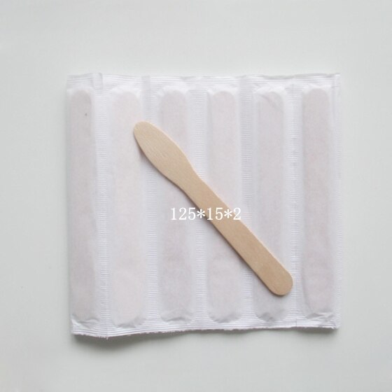 50Pcs Wooden 125mm Popsicle Stick Kids Hand Crafts Art Ice Cream Lolly Cake DIY Making Funny Tools