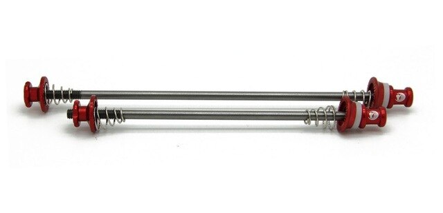Cykel hjulnav spyd quick release bolt qr mtb landevejscykel titanium cykel quick release for 100 bag 130/135mm hjul nav: 13 røde