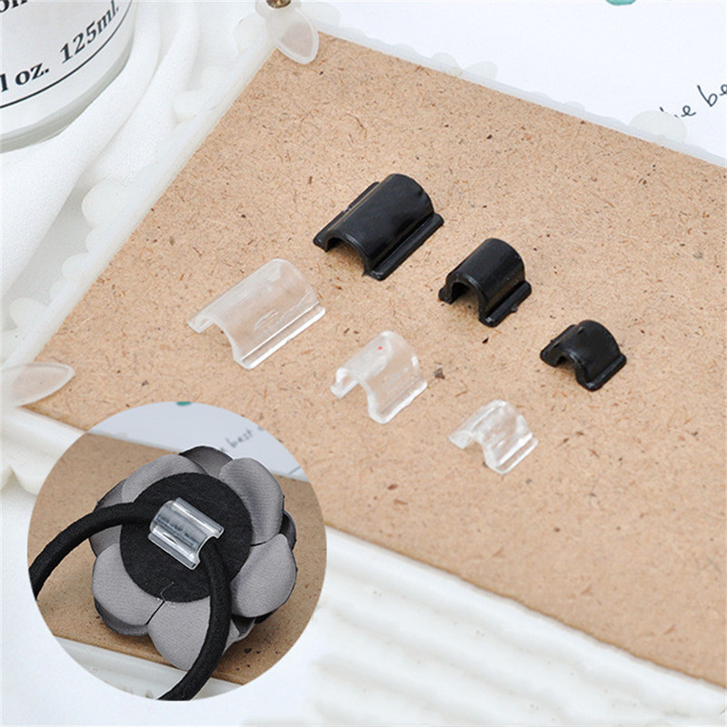100 stks C-vormige Haar Ring Gesp Band Basis Connector Voor DIY Rubber Elastische Scrunchies Sieraden Maken Benodigdheden Accessoires Onderdelen