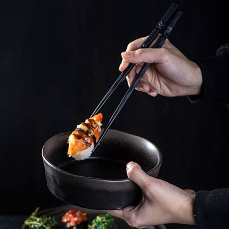 Japanse Eetstokjes Met Eetstokjes Houder Lichtmetalen Sushi Eten Voedsel Chop Sticks Voor Koken Herbruikbare Servies Keukengerei