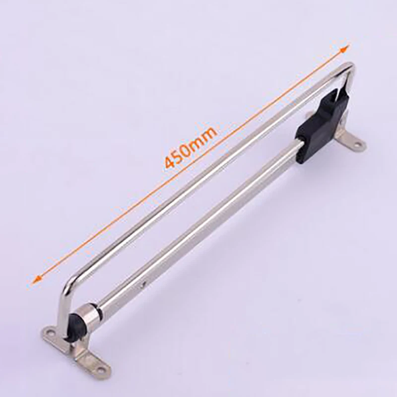 Stainless Steel Retractable Wardrobe Rail Clothes Hanger Towel Coat Racks Adjustable Closet Rod Rail Organizer Rack: 450mm