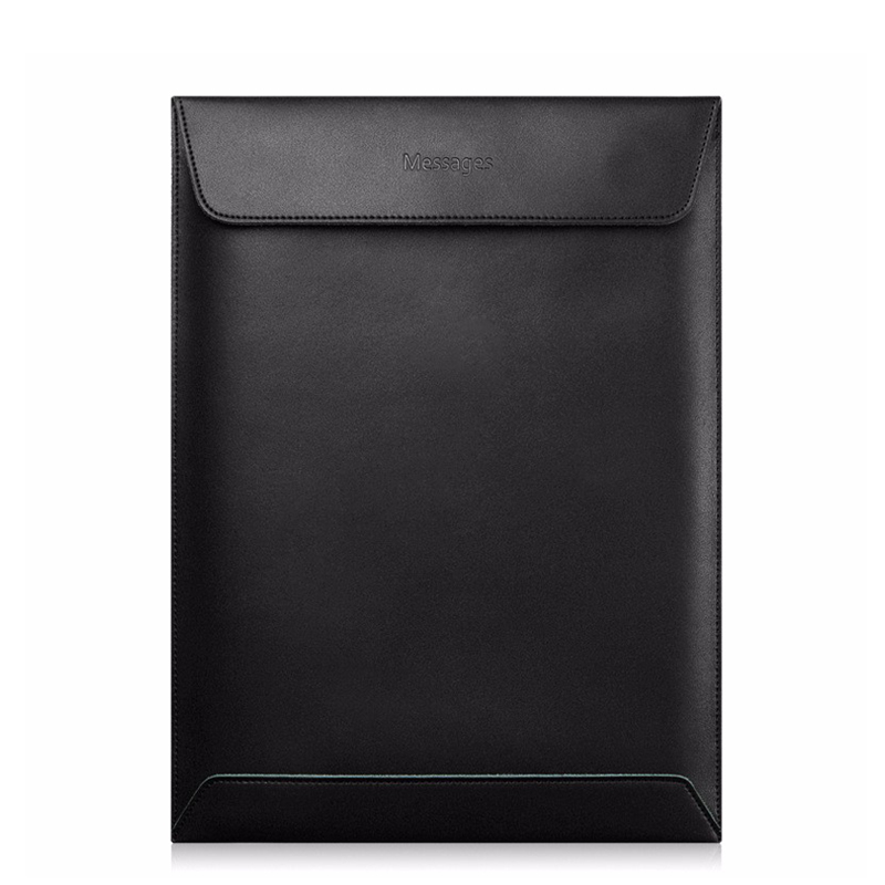 Binful PU Leather Laptop Bag for macbook air 13 11 Retina 13 15 12 laptop case notebook bag computer bag For Macbook Case Pouch: vertical black / for Macbook Air 13