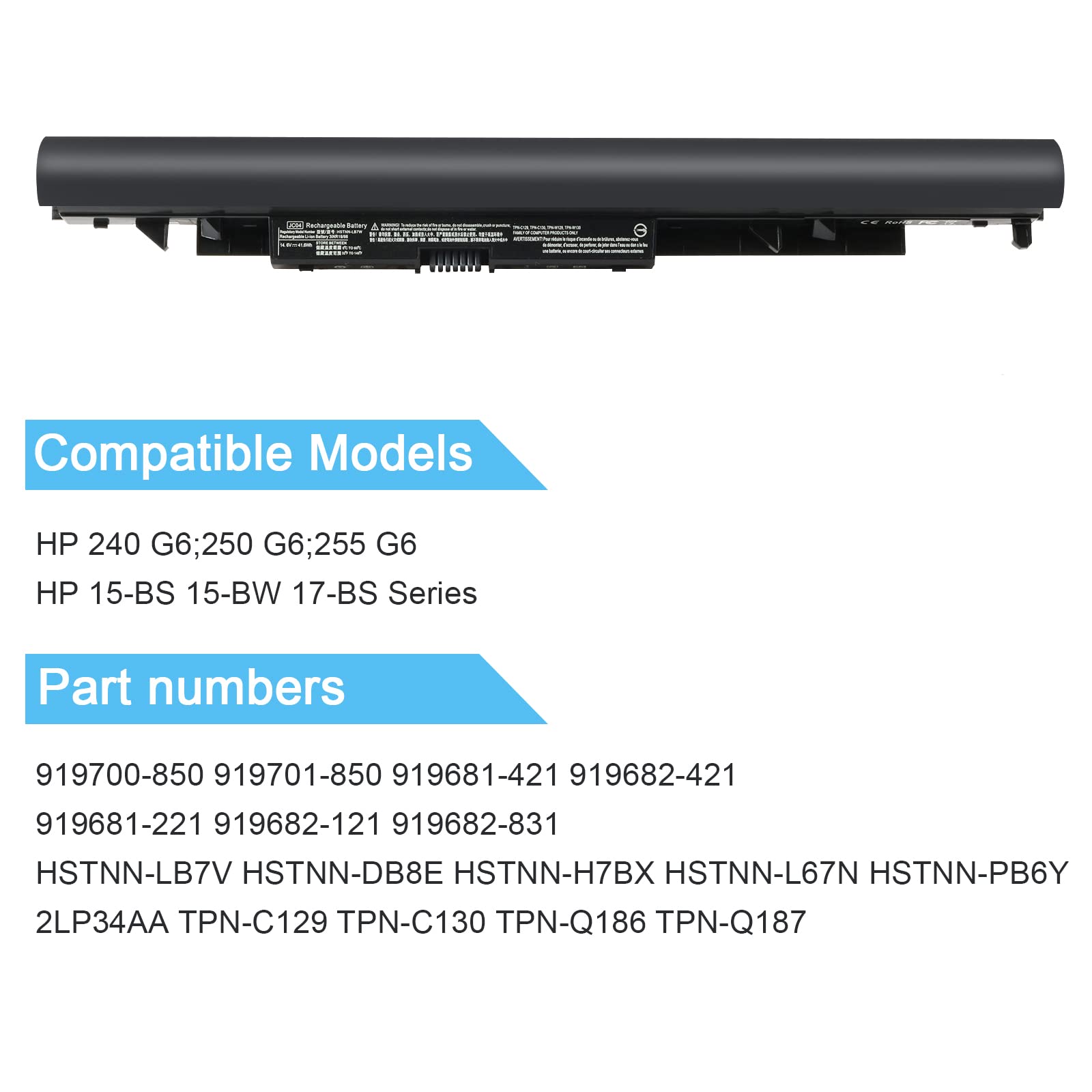 919700-850 JC03 JC04 Battery for Hp 15-BS 15-BW 17-BS series 17-bs067cl 17-bs049dx 17-bs011dx 15-bs015dx 15-bs212wm 15-bw011dx