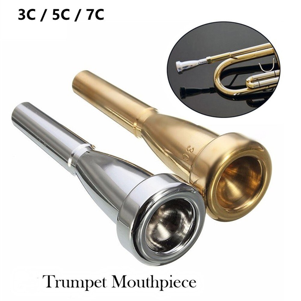 Trumpet Mouthpiece 3C 5C 7C Sizes For Bach Beginner Exerciser Parts Musical Trumpet Accessories Finger Exercisers