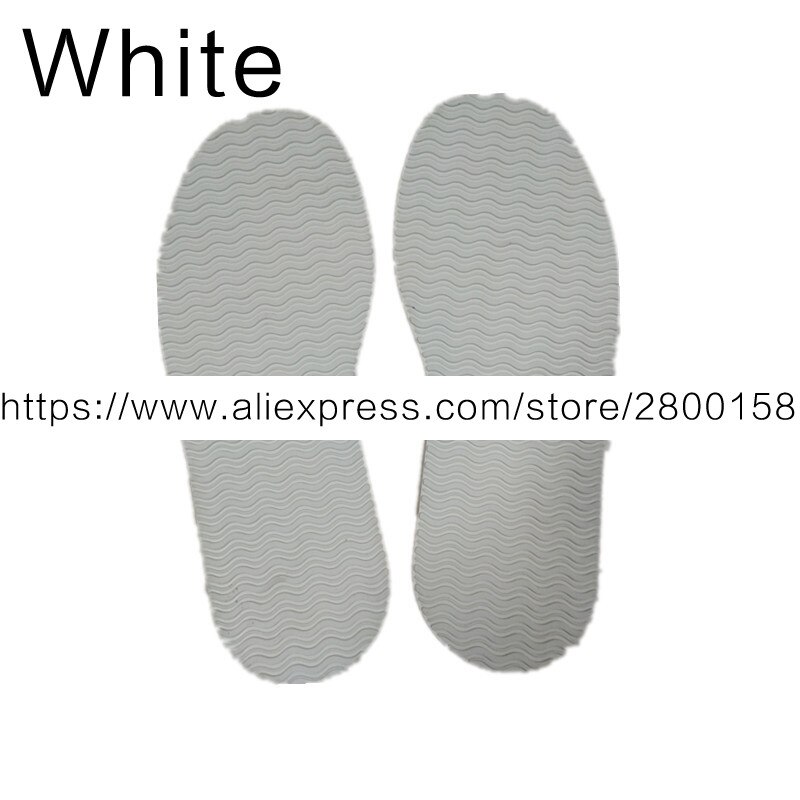 1 paar DIY Gummi Volle Sohle Reparatur Schuhe Reifen Korn Welle aufbringen Reparatur Arbeiter Schuhe Laufsohle 4mm Stock Auf voll Sohlen Ferse Pads: Weiß