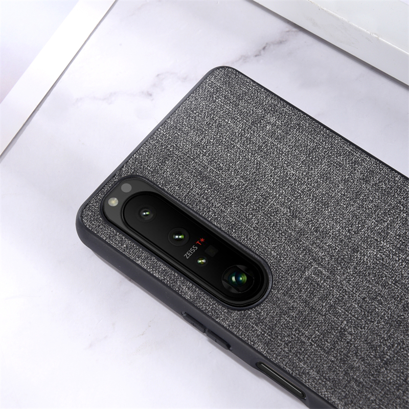 Cloth Fabric Pattern Case Coque For Sony Xperia 1 10 5 VI V IV III II Oleophobic Wool Plain Silicone Case Phone Back Cover Funda