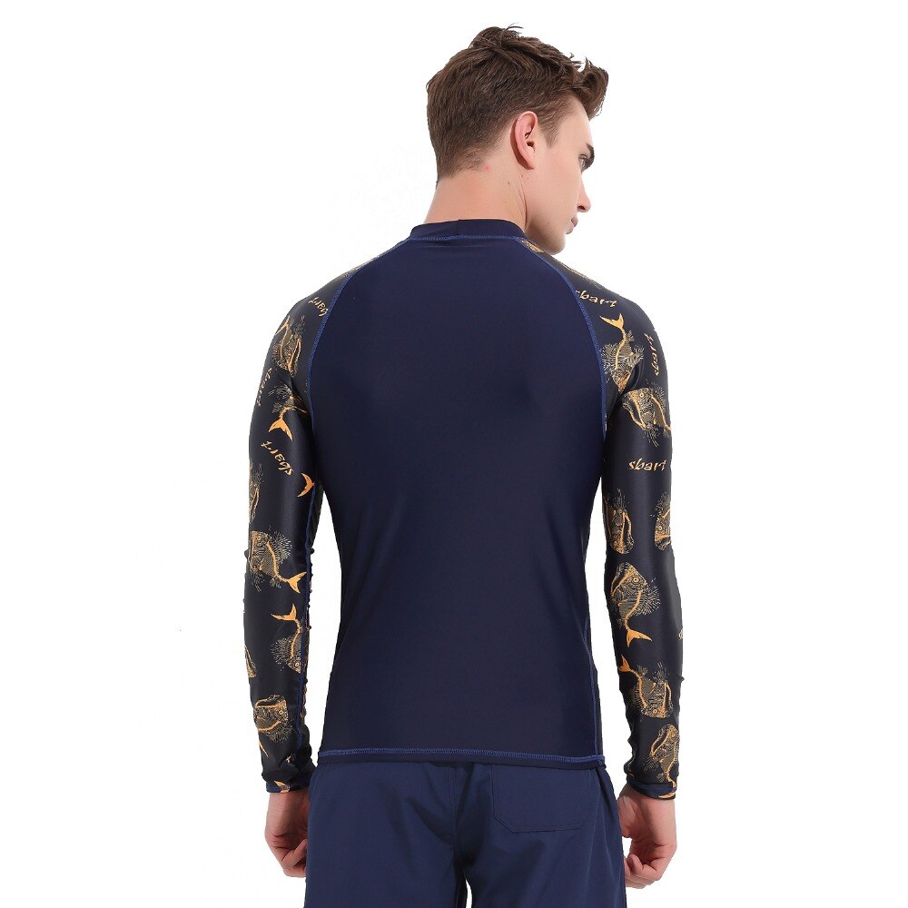 Sbart Lange Mouwen Rash Guard Mannen Snorkelen Kleding Surf Wetsuit Badmode Waterdichte Sneldrogende Anti-Uv Strand Kleding