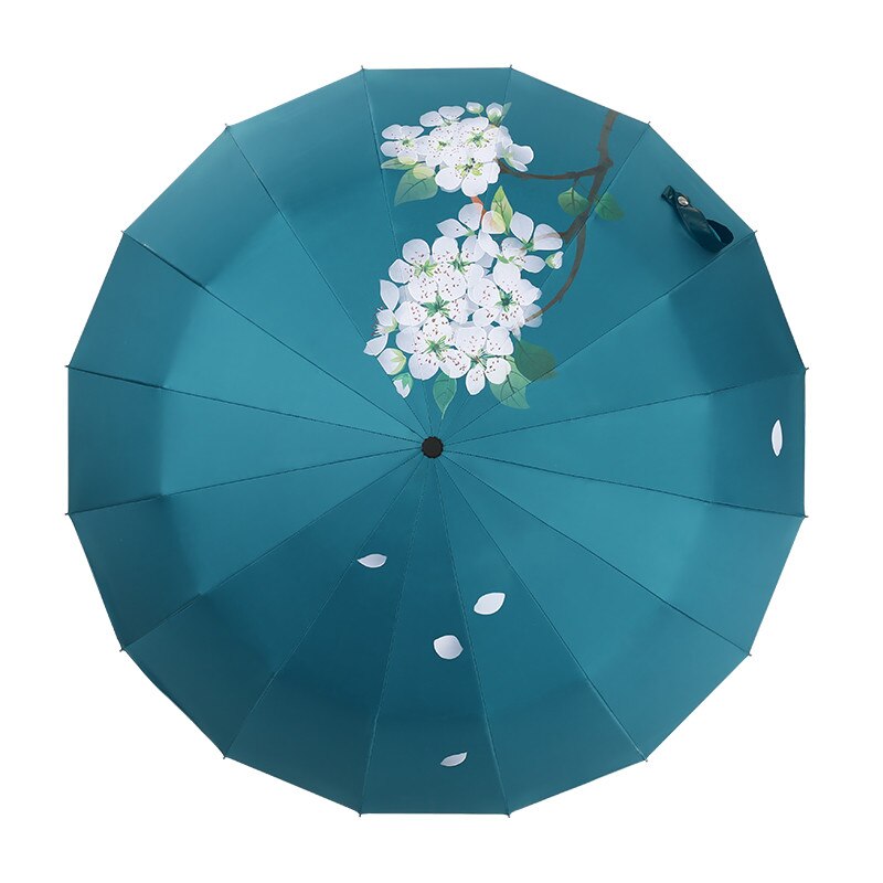 16 luu vahva sateenvarjo päärynä kukka putoava naiset sadevarusteet suoja parapluie guarda chuva päivänvarjo paraguas christmas: Default Title
