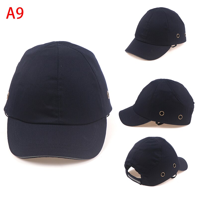 Vernehatt hjelm baseball hatt stil hard hatt til arbeid fabrikk hodevern arbeid sikkerhet sommer: Mørke blå