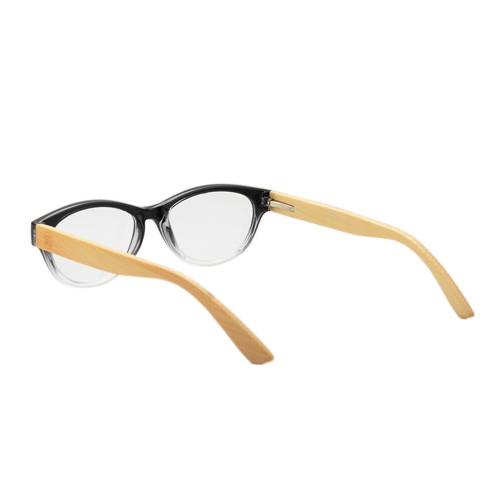 Gudzws Blue Light Rays Blocking Reading Glasses Anti Blue Fatigue Natural Bamboo Legs with Plastic Frame Classic Rectangle Reade