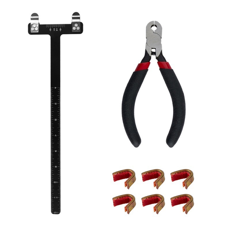Bow String Nocking Points Pliers Strings Knock Set T Shape Bow Square Ruler Nocking Buckle Pliers Recurve Bow Turning: black