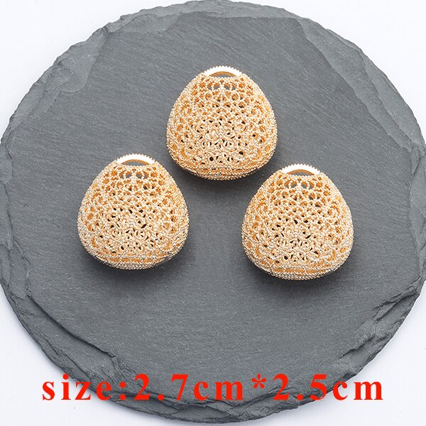 YEGUI M831, accessori dei monili, 18k oro placcato, 0.3 micron, ciondolo fai da te, fatto a mano, fascini, fascini di diy orecchini, monili che fanno, 6 pz/lotto: M83104