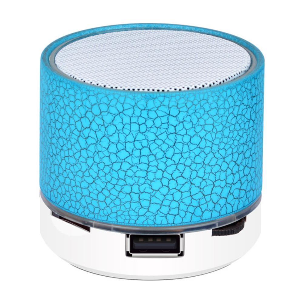 Mini Draadloze Bluetooth Kleurrijke Licht Kleine Crack Sound Speaker Subwoofer Ondersteuning Tf Card: Blue