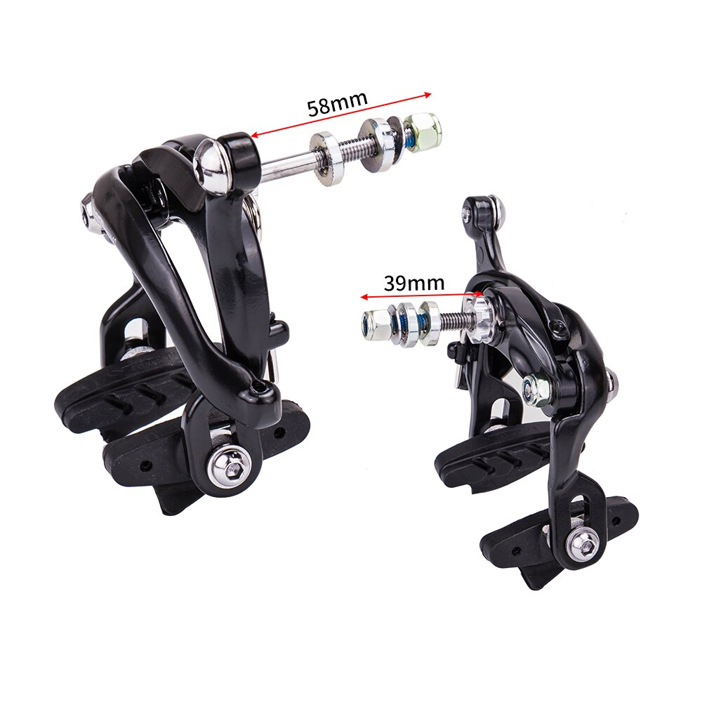 ZTTO Bicycle Brake Caliper Brake Lever Set Line Pulling For Folding Bike Aluminum Alloy C Brake Shoes Brake Lever Kit