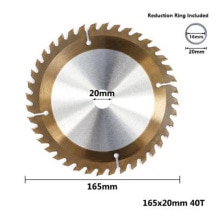 24/40/48/80T tarcza robić rzeźbienia w drewnie tarcza tarczowa 160/165/185mm frez metalowy plastik robić szlifierki kątowej metalowa tarcza tnąca: 165x20x2 3x40T