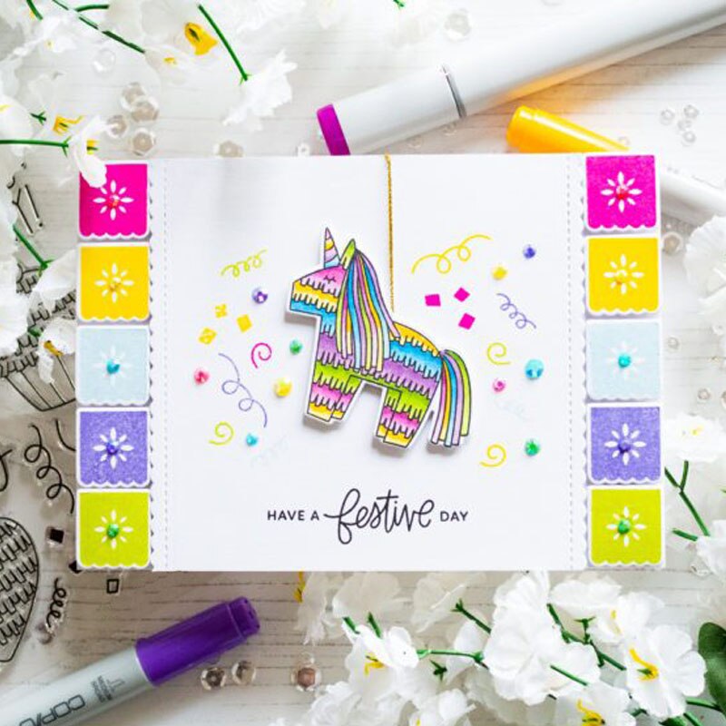 Sellos de silicona transparente para niños y niñas, bonitos animales mezclados, pastel de feliz cumpleaños, abeja, Ángel, unicornio, sello transparente, fabricación de tarjetas artesanales