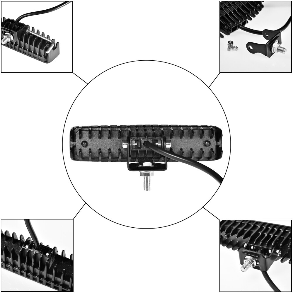 6 tuuman 18w led -valopalkki offroad -työvalo 18w barre led -työvalot palkit auton lisävarusteet kuorma -autoon 4 x 4 suv 12v