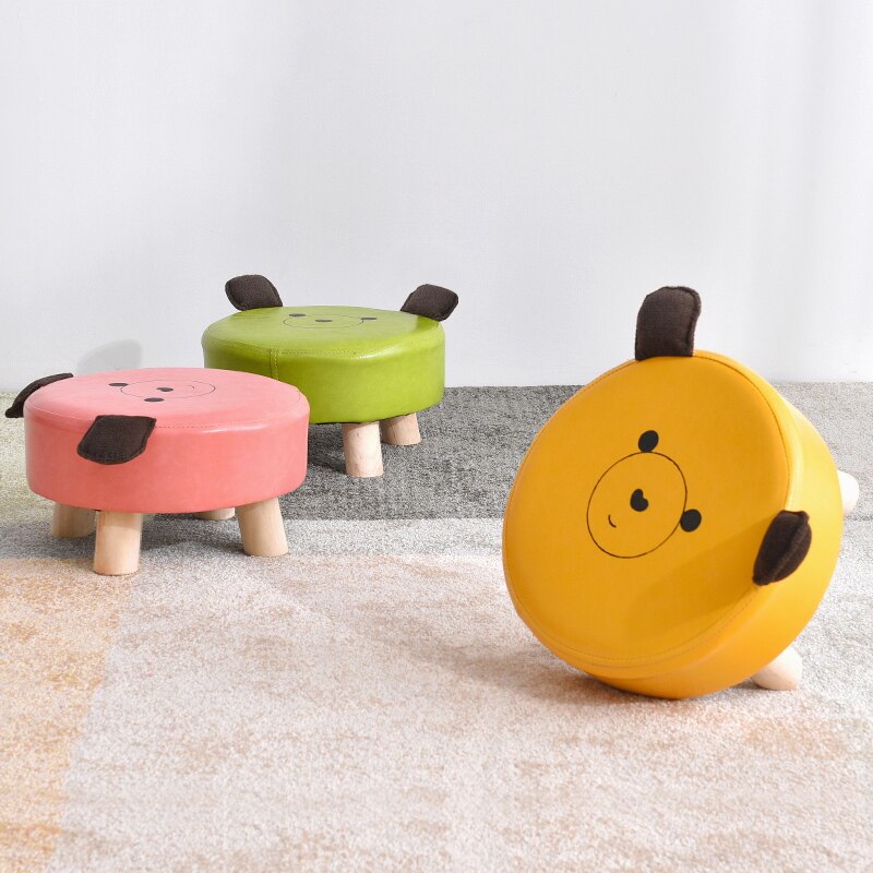 home sofa Cute stool cloth art living room tea table mound wooden small foot stools kids stool bench