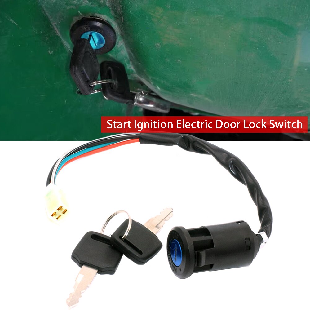 Motorcycle Ignition Switch Key Motorbike Lock Switch with 4Wires Socket Key For ATV Kawasaki Honda Suzuki Kazuma Moto
