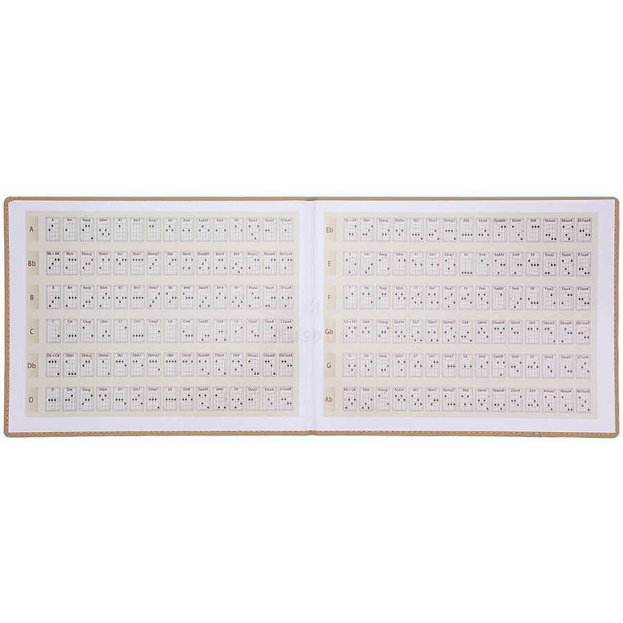 Gitaar Akkoord Boek Grafiek Pu Lederen Ukulele Akkoorden Boek Muziek Leren Vinger Oefening Vel