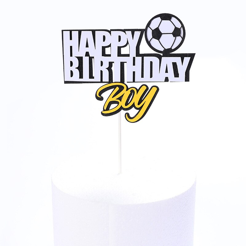 Gutt fotball sport tema gratulerer med dagen kake topper tegneserie barn fotball bursdagskake dekorasjon festrekvisita: Lysegrønn