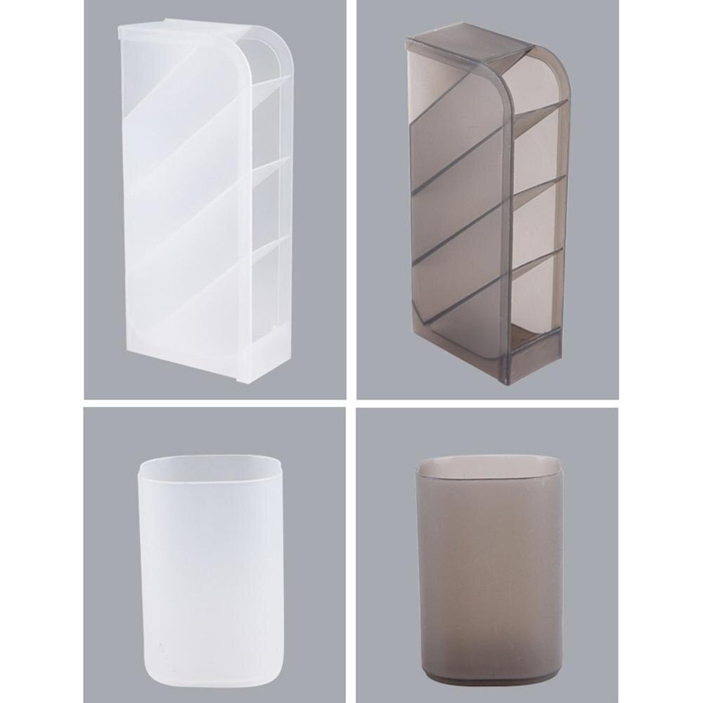 Home Office School Pencil Storage Organizer Cylinder Shape Multi Grid Pen Holder Multifunction Storage Box Desktop Organizer