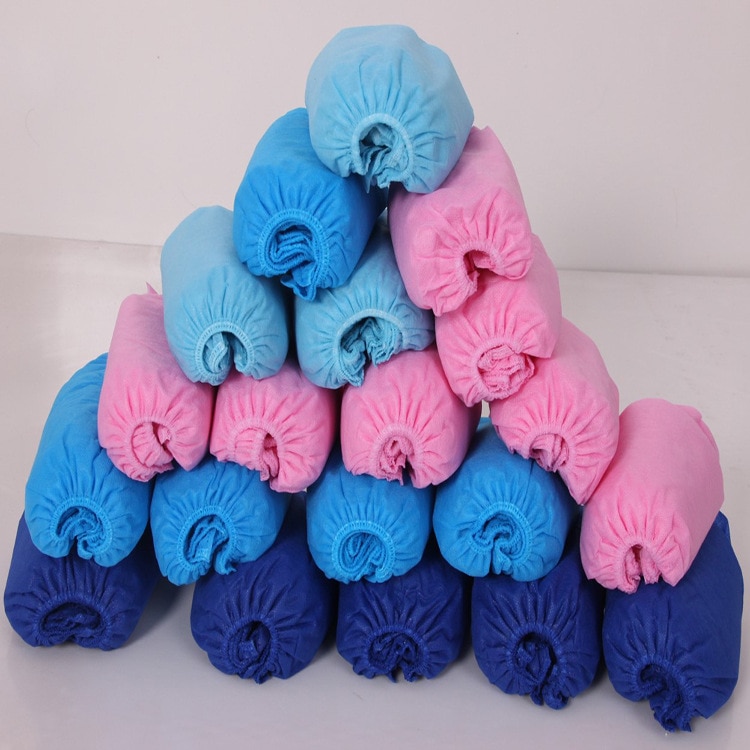 100 stuks/zak non-woven stoffen schoenovertrek, wegwerpschoenovertrek, slijtvast, ademend, stofdicht, antislip, verdikte schoenovertrek