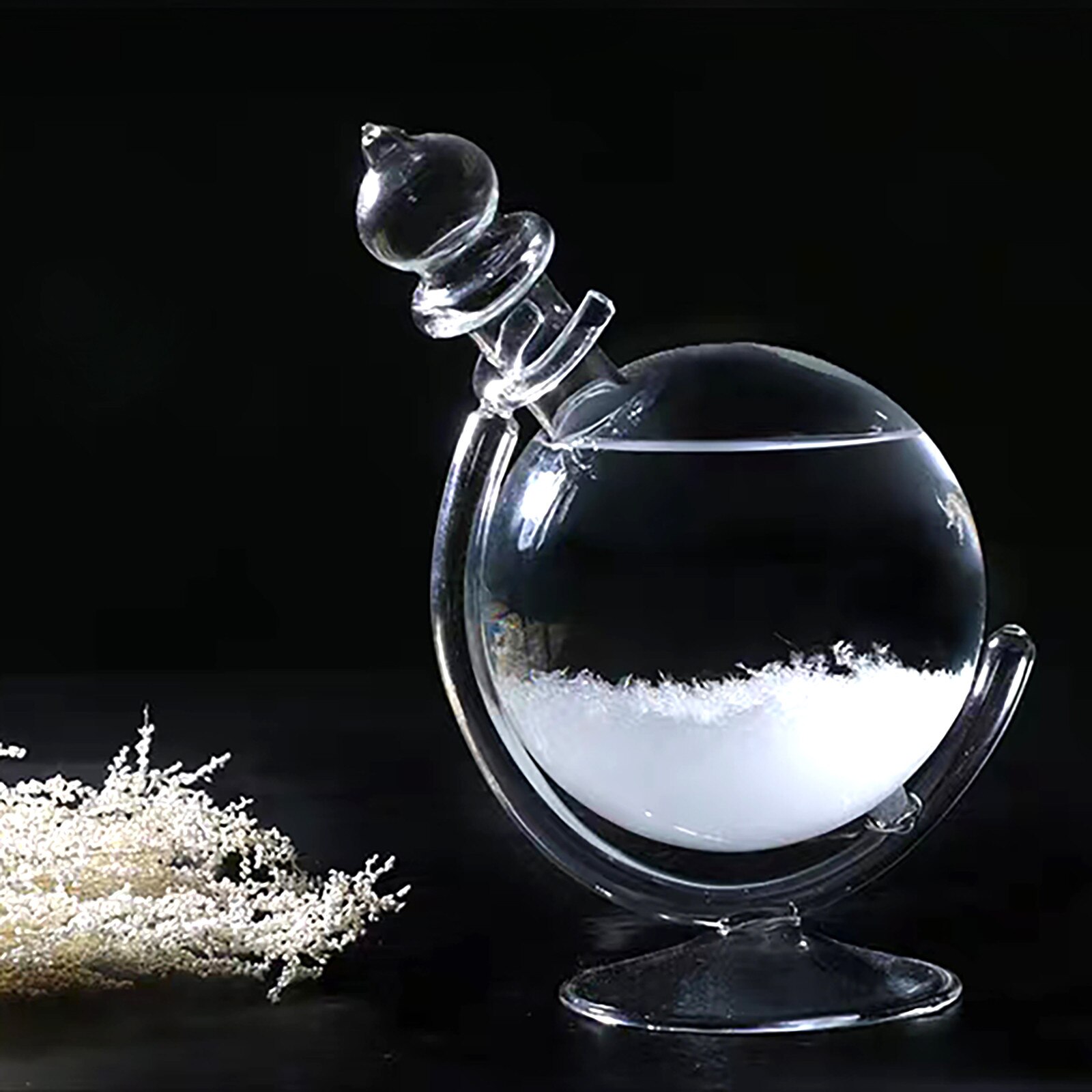 Prévision de tempête créative en forme de Globe, bouteille en verre, baromètre, Station météo de bureau, prévision météo, décoration de la maison # N