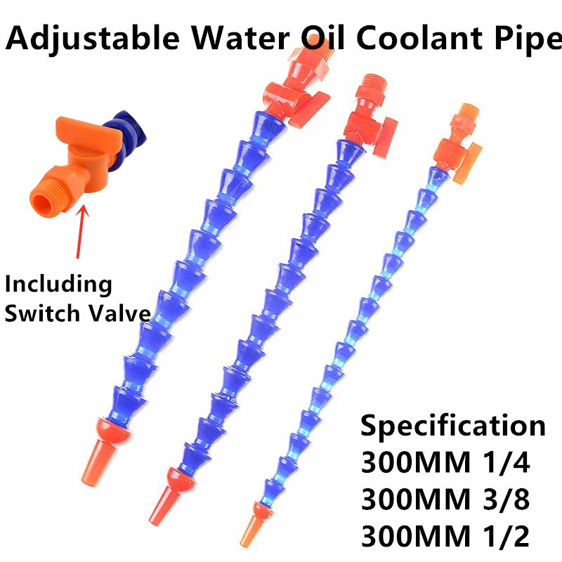 1Pc 300Mm Universele Draaibank Plastic Flexibele Verstelbare Water Olie Koelvloeistof Pipe Slang Ronde Nozzle Bougie Tube condensor