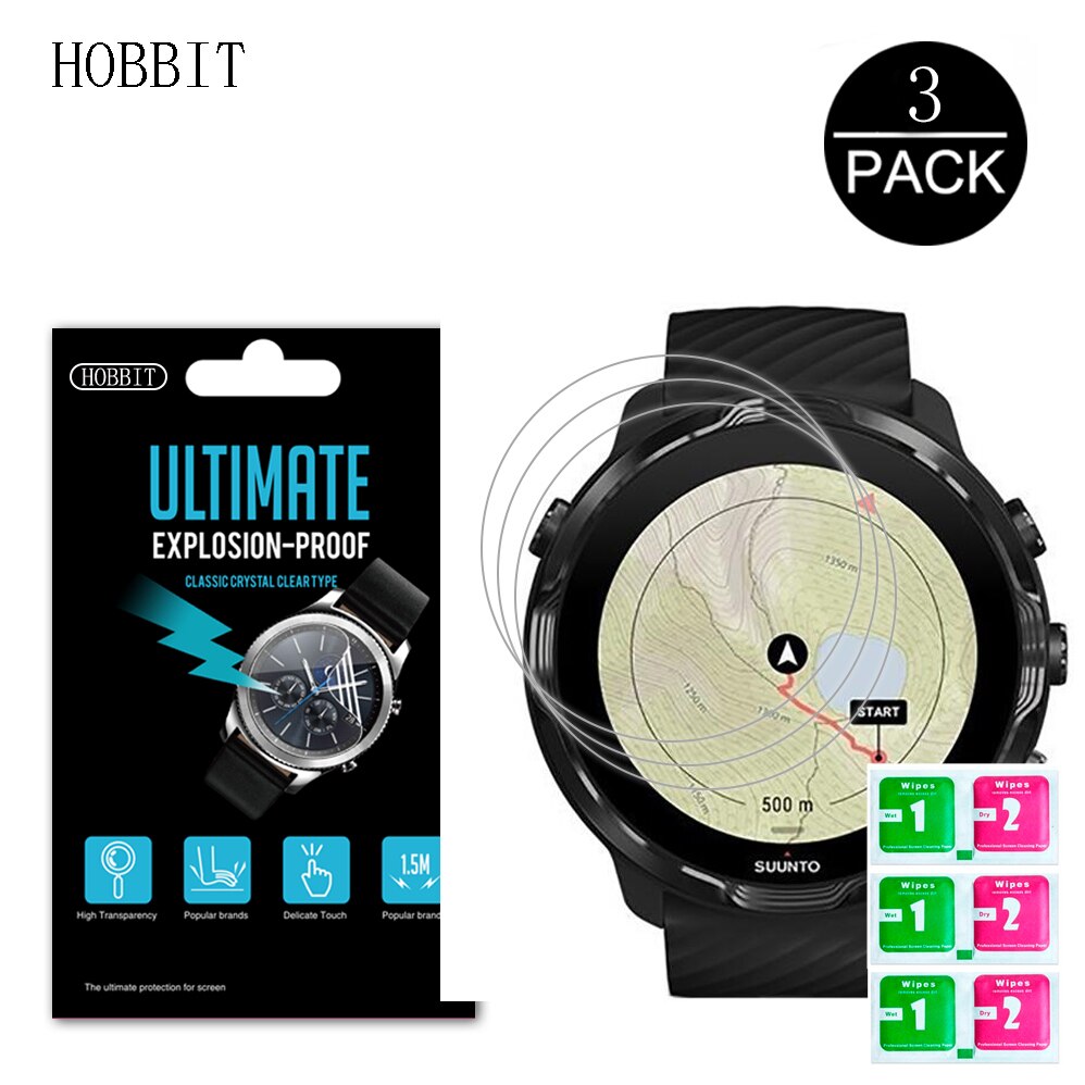 3 sztuk wyczyść Nano Anti-shock warstwa ochronna PET dla SUUNTO 7 SUUNTO7 Anti-Scratch wodoodporny ekran Smart watcha Protector Film