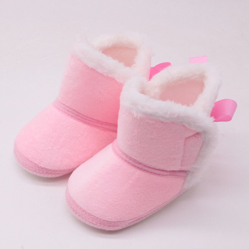 Warm Strik Fleece Snowboots Voor Baby Meisje Jongen Anti-Silp Prewalker Booties Baby Schoenen 0-18 Maanden