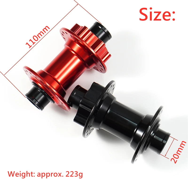 Moyeu Avant BMX En Alliage 20 Mm Axe Traversant - 36 Trous - Neuf