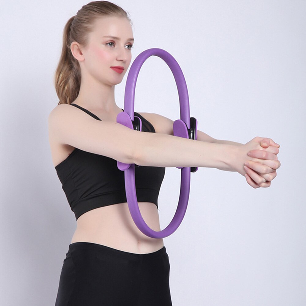 Yoga Pilates Ring Double Handle Magic Wrap Fitness Circle for Toning Sculpting Inner Outer Thighs Abs and Legs