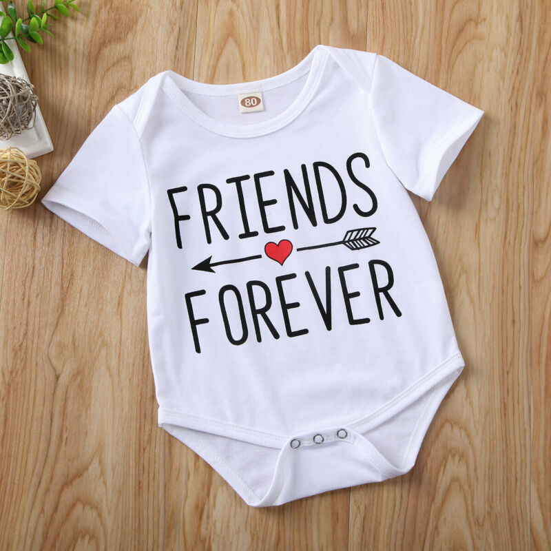 Baby sommer tøj nyfødt baby piger drenge tvillinge tøj sæt kortærmet romper bogstav print jumpsuit outfits 0-18m