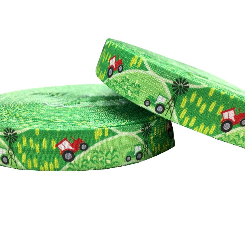 Cinta elástica plegable con estampado de coches Camper, cintas para el pelo de 5/8 &quot;y 16mm, accesorios para la cabeza