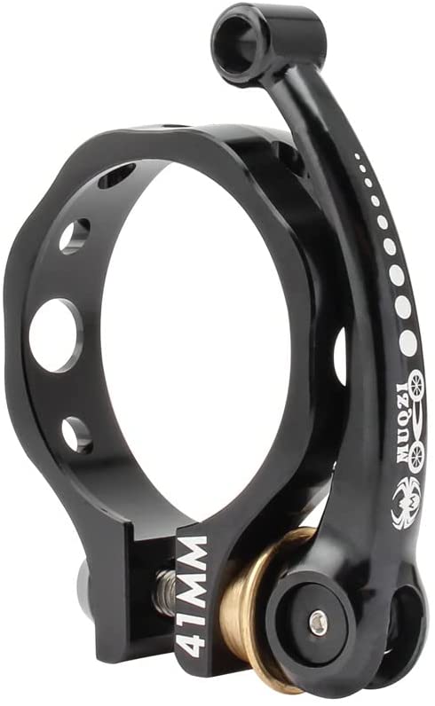 Bici 40/41mm morsetto reggisella blocco ultraleggero in lega di alluminio CNC modificato 14 pollici a sgancio rapido clip per tubo sella per bicicletta per MTB: nero 41MM