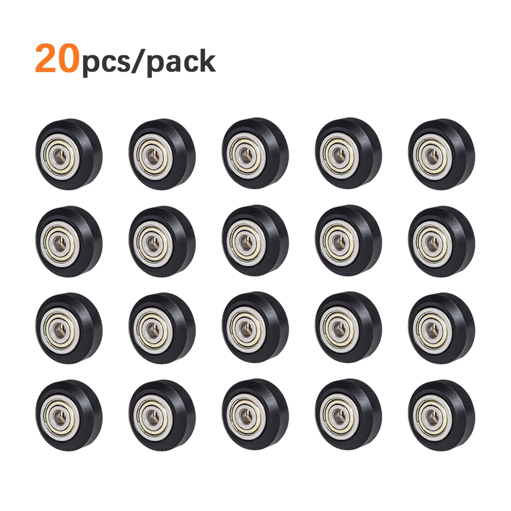 SIMAX3D CNC Openbuild Wheel stampante 3d parte 20/24pcs puleggia POM in plastica con cuscinetto puleggia folle ingranaggio Perlin Wheel ender 3 Pro: 20pcs Pulley