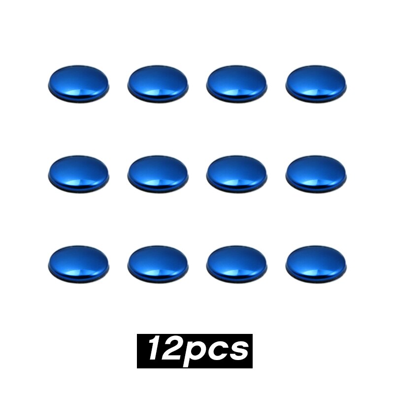 12pcs Univeral Car Door Lock Screw Protector Cover Accessories For Toyota avensis auris hilux Corolla Camry RAV4 Prius Hilux TRD: blue